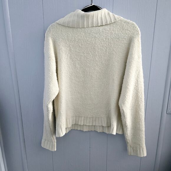 Sugar Moon Wool Blend Quarter Zip Sweater Size L – Cozy, Minimalist, Winter - Picture 2 of 6
